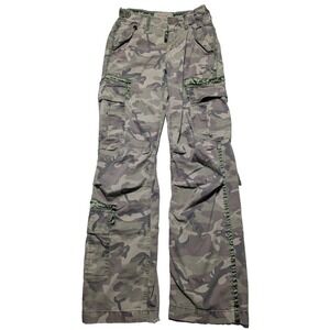 VTG Y2K Abercrombie Fitch - Women 24/00r Camo Cargo Paratrooper Pants
